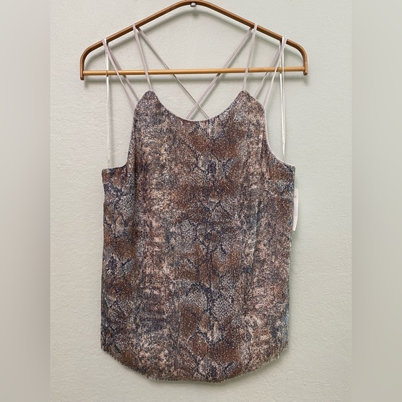 NWT ASTR Python Print Sequin Tank, Sz M - Picture 2 of 8